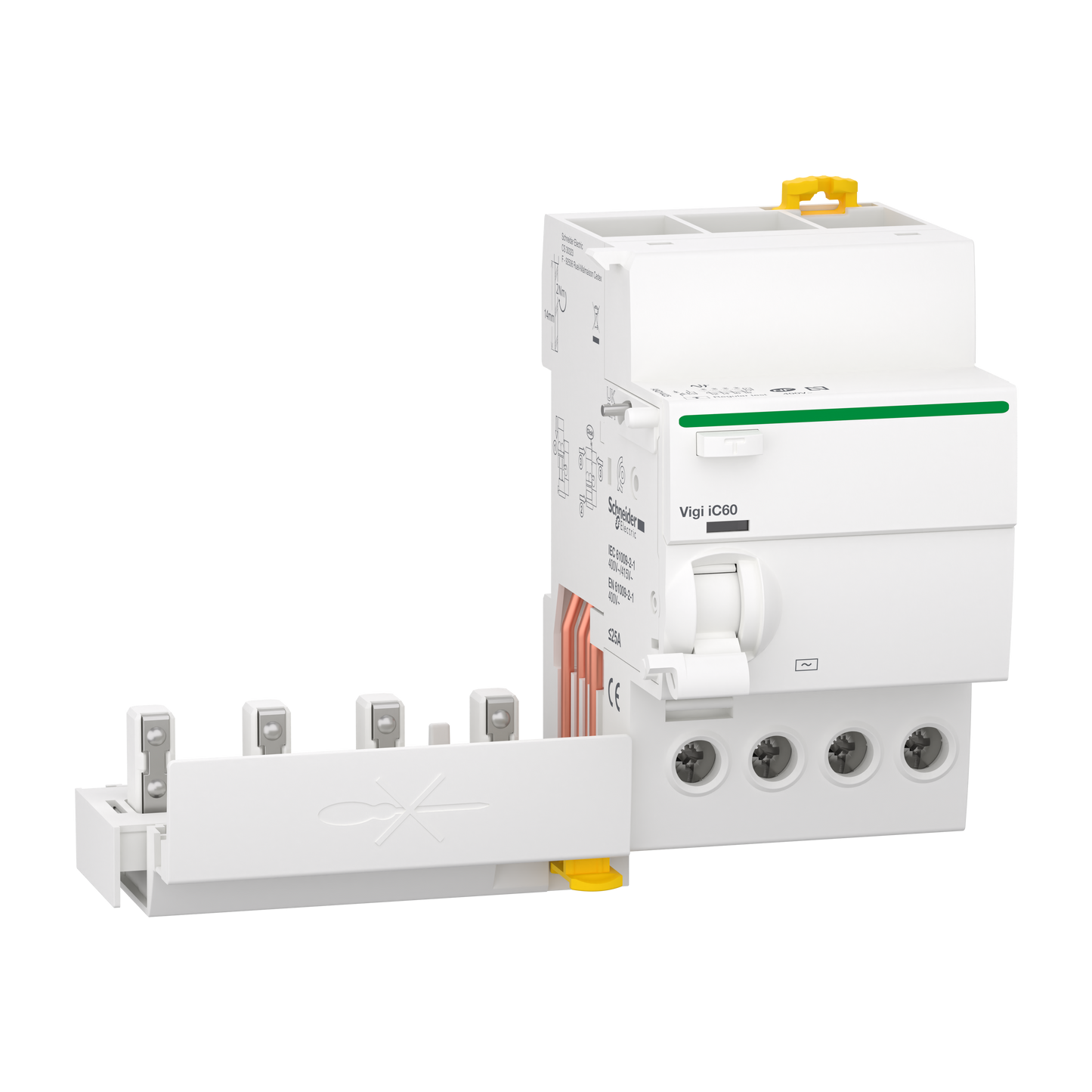 Schneider Electric-A9Q14425-Acti9 Vigi iC60 - Bloc diff - 4P 25A 300mA - 230Vca à 400Vca - Type AC
