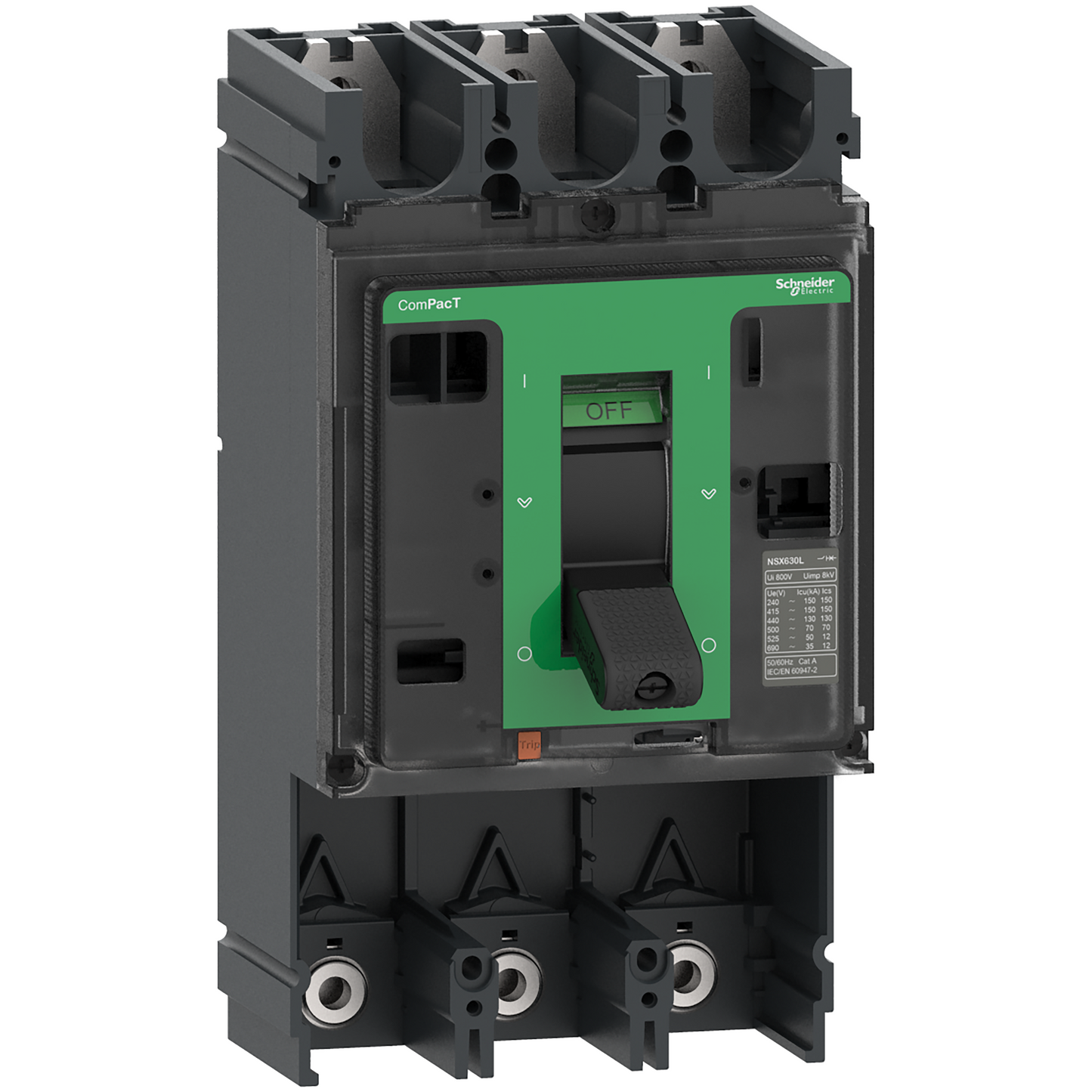Schneider Electric-C63S3-ComPacT NSX630S - Bloc de coupure sans déclencheur - 630A - 3P - 100kA