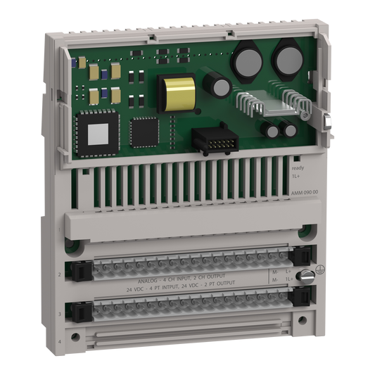 Schneider Electric-170ANR12090-Modicon Momentum - E/S TOR/ANA distribuée - 8 E TOR/8 S TOR - 6 E ANA/4 S ANA