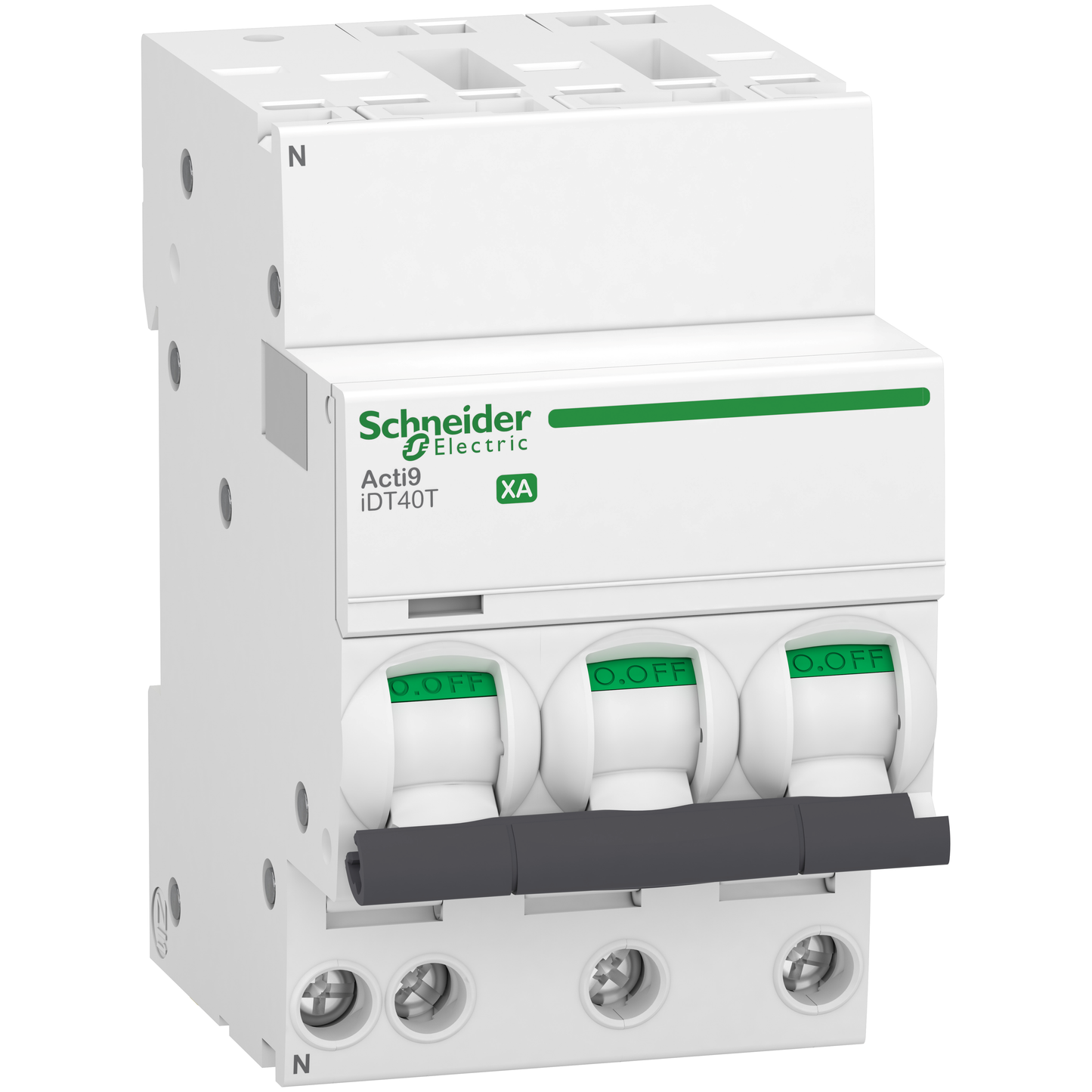 Schneider Electric-A9PA2732-Acti9 iDT40T XA - Disjoncteur modulaire - auto/vis - 3P+N - 32A - C - 4500A/6kA