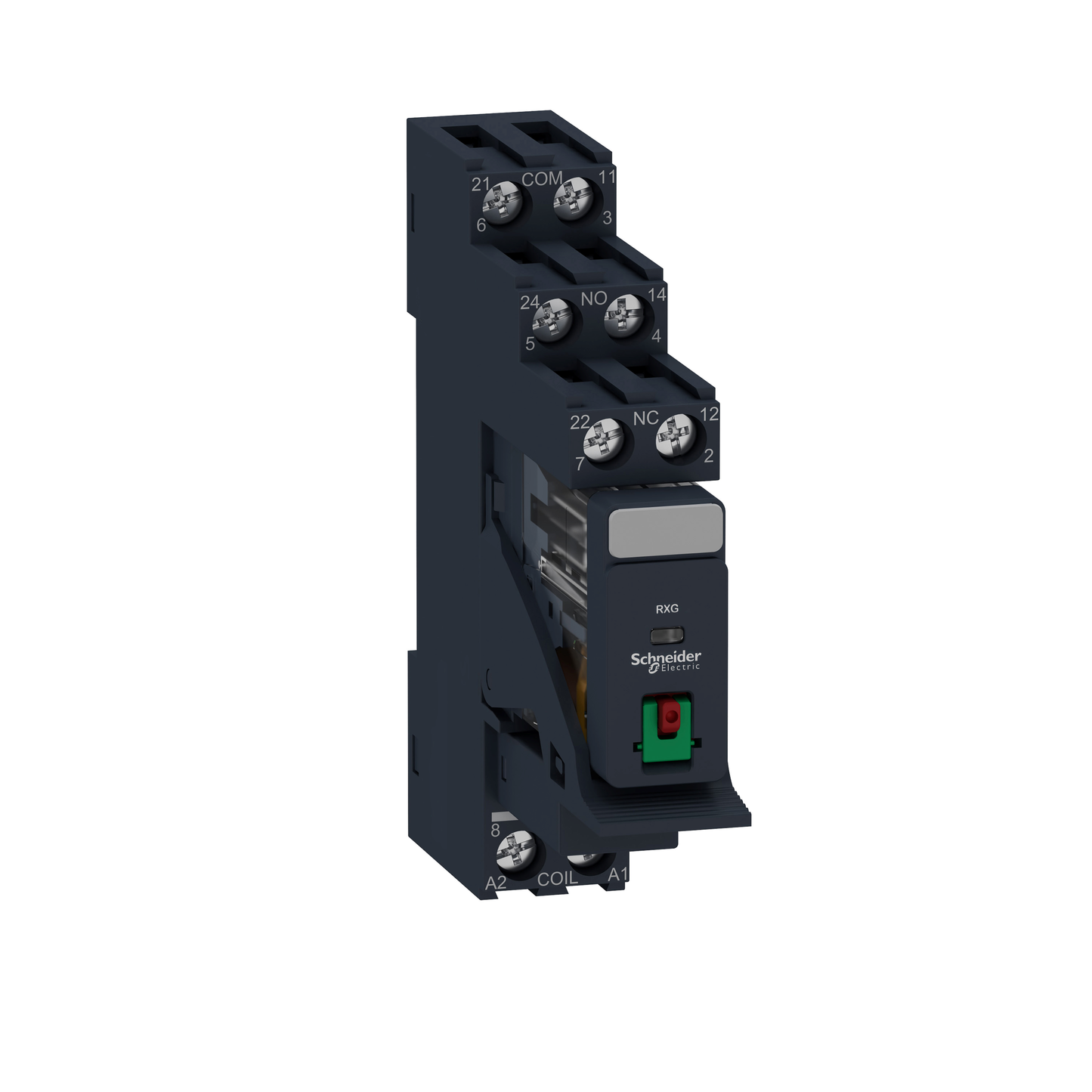 Schneider Electric-RXG21B7PV-Harmony Relay RXG - relais embrochable monté sur embase - test - 2OF 5A - 24VAC