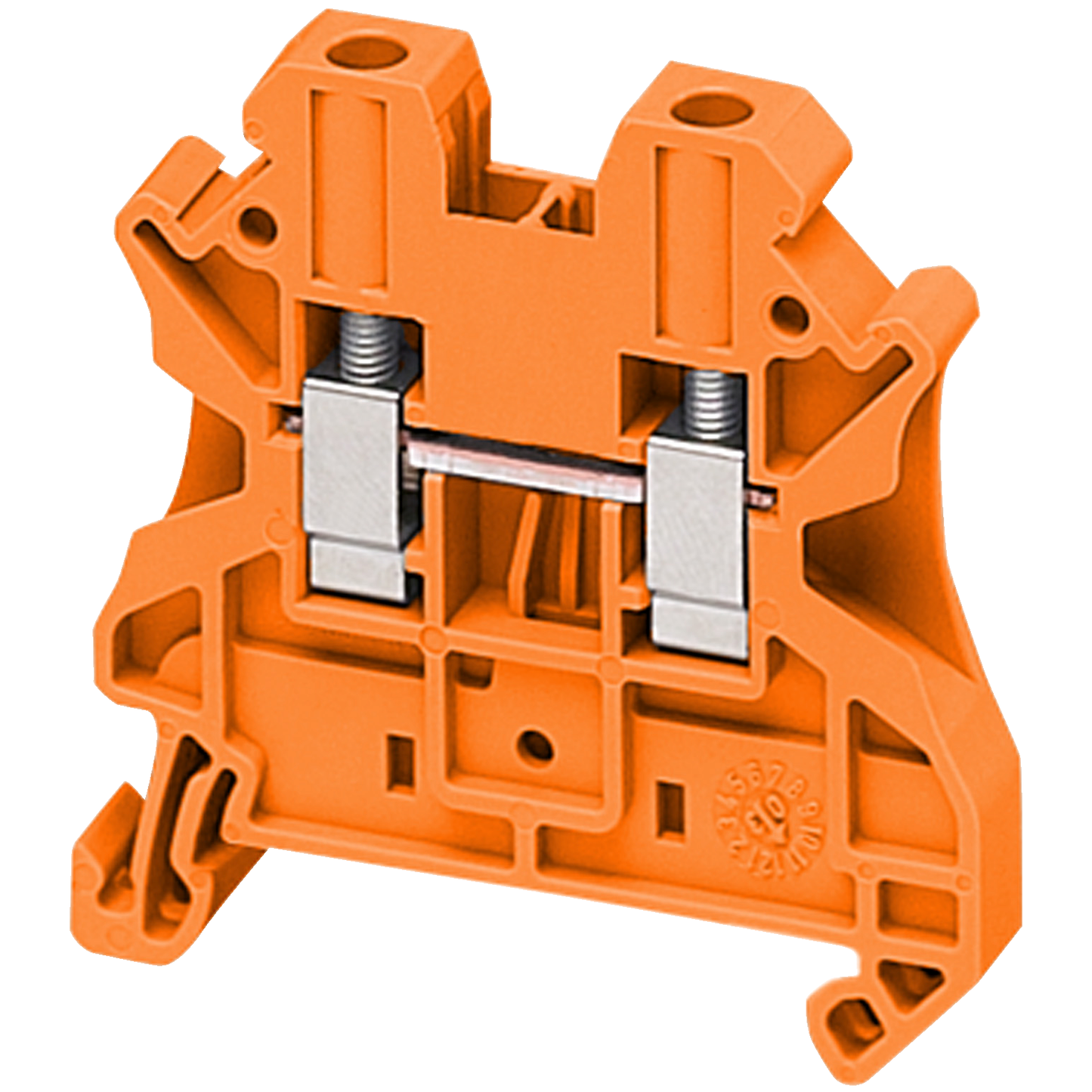 Schneider Electric-NSYTRV42AR-Borne à vis - passant - 2 points - 4mm² - orange