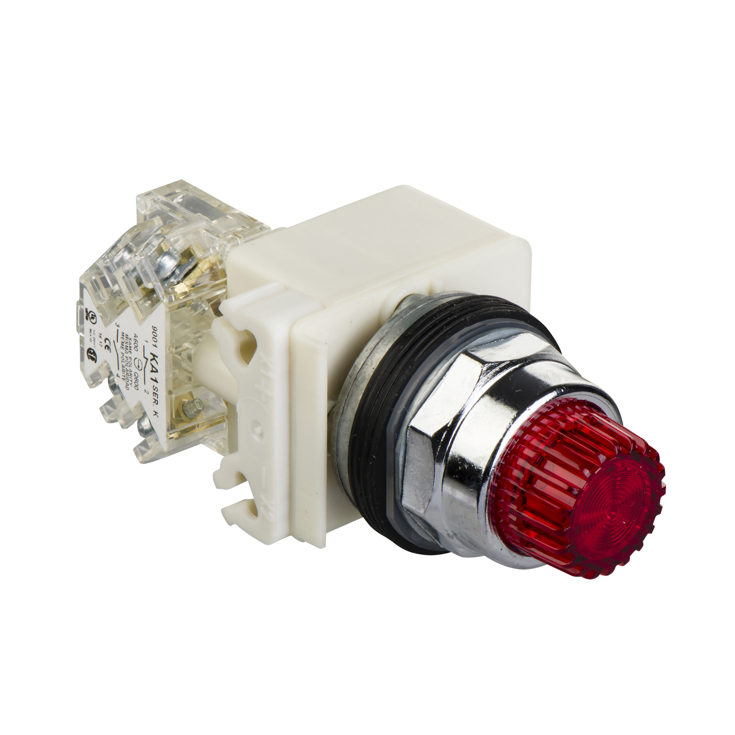 Schneider Electric-9001K2L35LRRH13-Harmony 9001K - bouton-pous. lum.- rouge - Ø30 - à imp. dépassant - 24V - 1OF