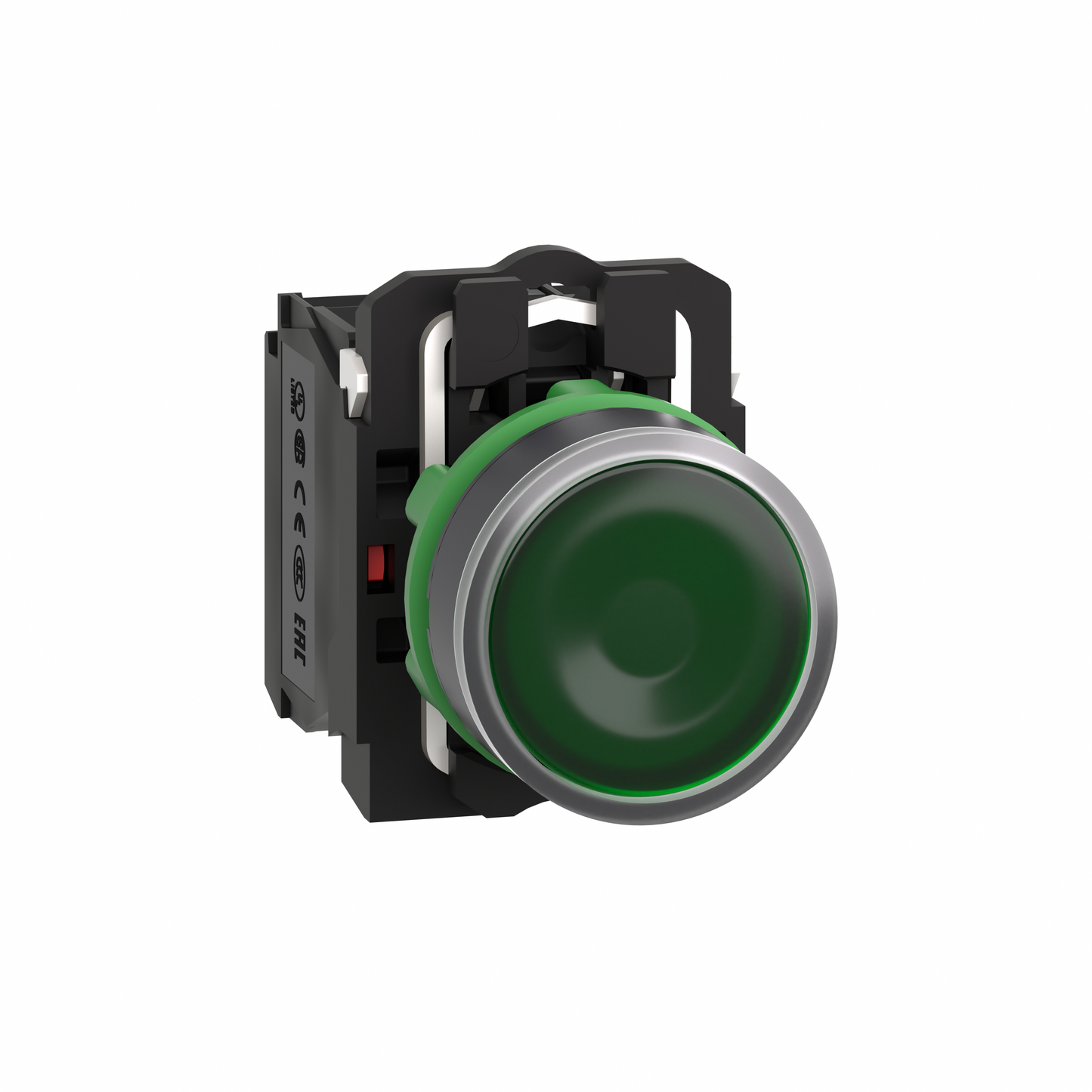 Schneider Electric-XB5AW33B5-Harmony bt-pous lumineux vert Ø22 - impulsion - 24V - 1O+1F
