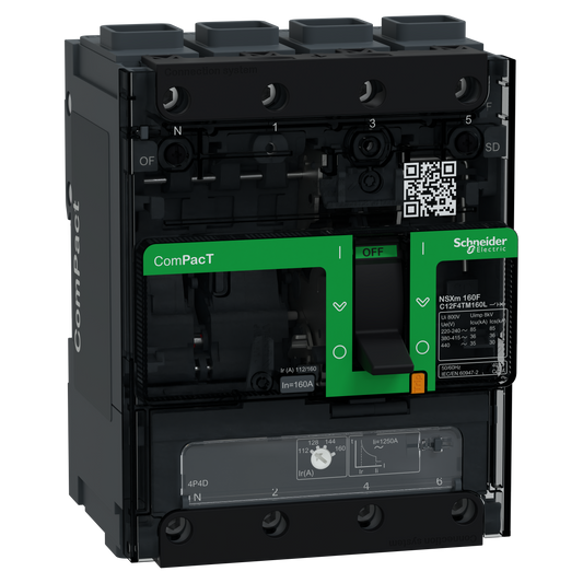 Schneider Electric-C12F4TM160L-NSXmF DISJ 4P4D TMD 160A ELINK