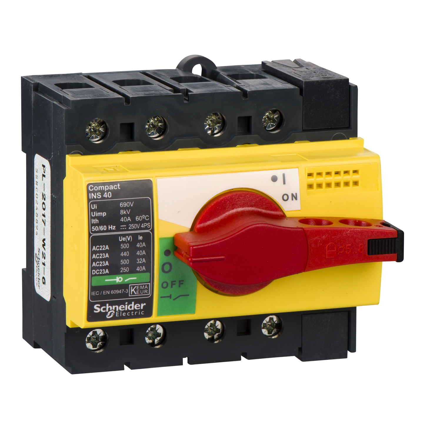 Schneider Electric-28917-ComPacT INS -  Interrupteur sectionneur -  4P - 40A - poignée rouge