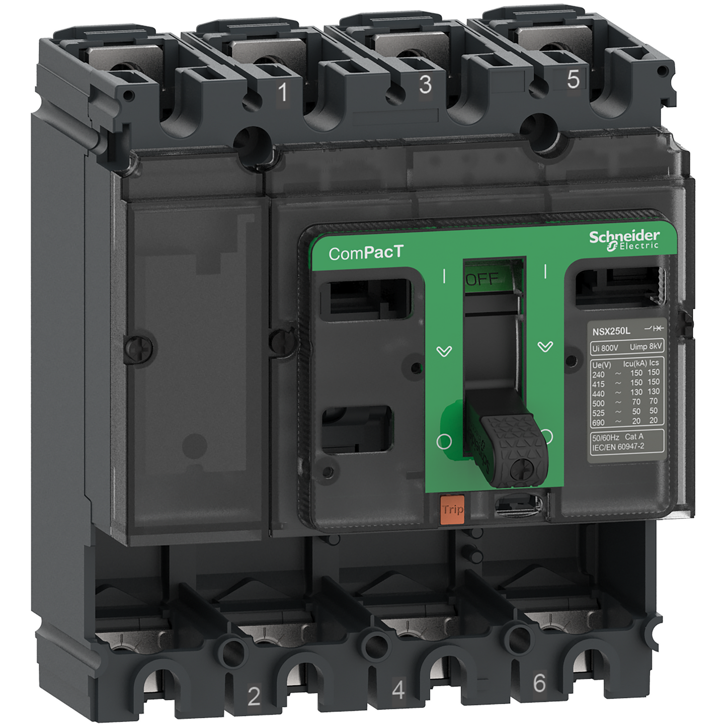Schneider Electric-C25N4-ComPacT NSX250N - Bloc de coupure sans déclencheur - 250A - 4P - 50kA - fixe