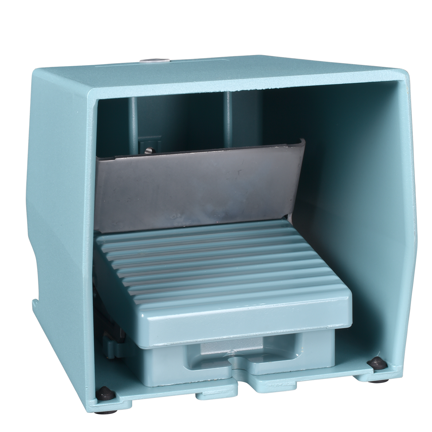Schneider Electric-XPEM711-Preventa XPEM - inter. à pied - simple - avec capot - métal.- bleu - 2O+2F