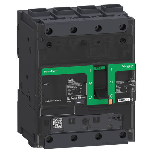 Schneider Electric-BDF46080-PowerPact B - disjoncteur BD - 18kA 600Y/347V - TM80D - 4P - cosse