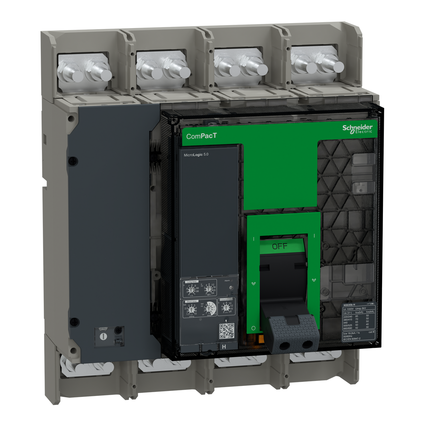 Schneider Electric-C063H450FM-ComPacT NS630H - disjoncteur - MicroLogic 5.0 630A - 4P - 70kA - fixe - manuel