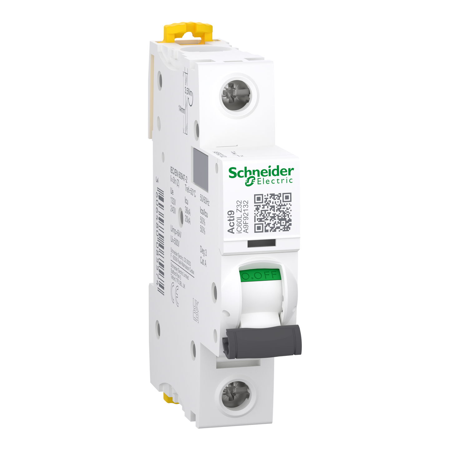 Schneider Electric-A9F92132-Acti9 iC60L - Disjoncteur - 1P - 32A - Courbe Z - 230Vca - 15000A/20kA