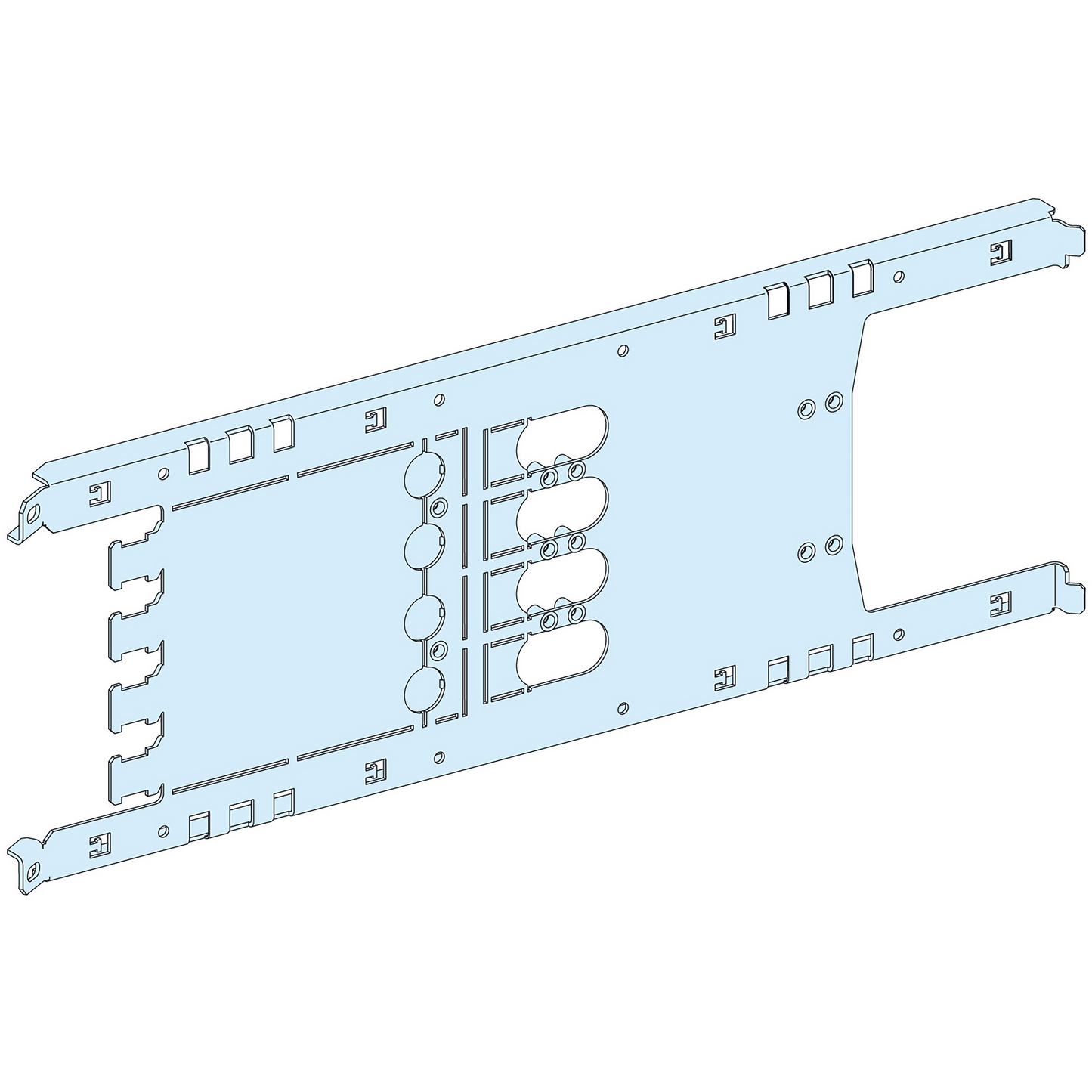 Schneider Electric-LVS03414-PrismaSeT P - Platine NSX100-250 - fixe - 4P horiz.-Cde rot. télécde-L650