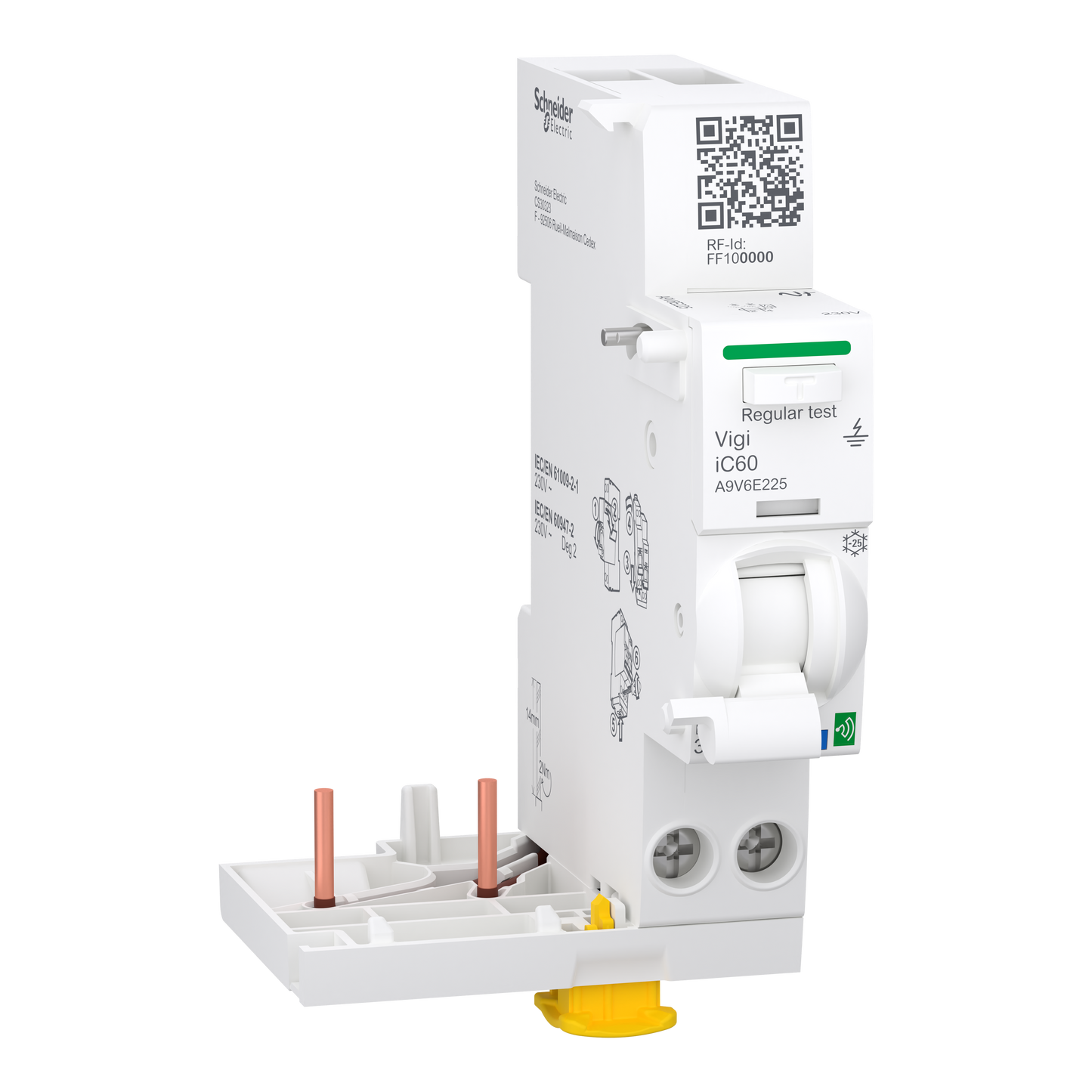 Schneider Electric-A9V6E225-Acti9 Active Vigi iC60 Bloc diff Connecté 2P 25A 30mA Type A SI 230V