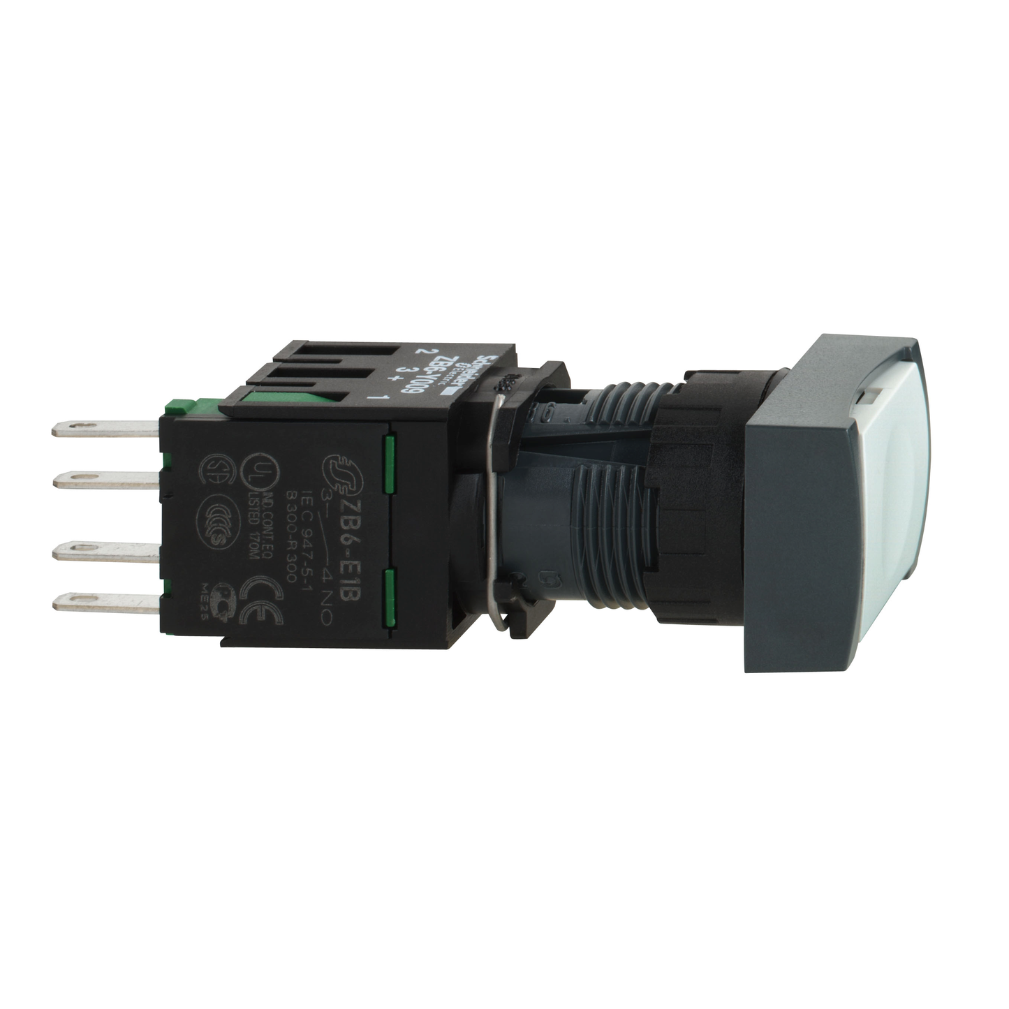 Schneider Electric-XB6DA11B-Harmony XB6 - bouton-poussoir - Ø16mm - à impulsion affleurant - 1F - blanc