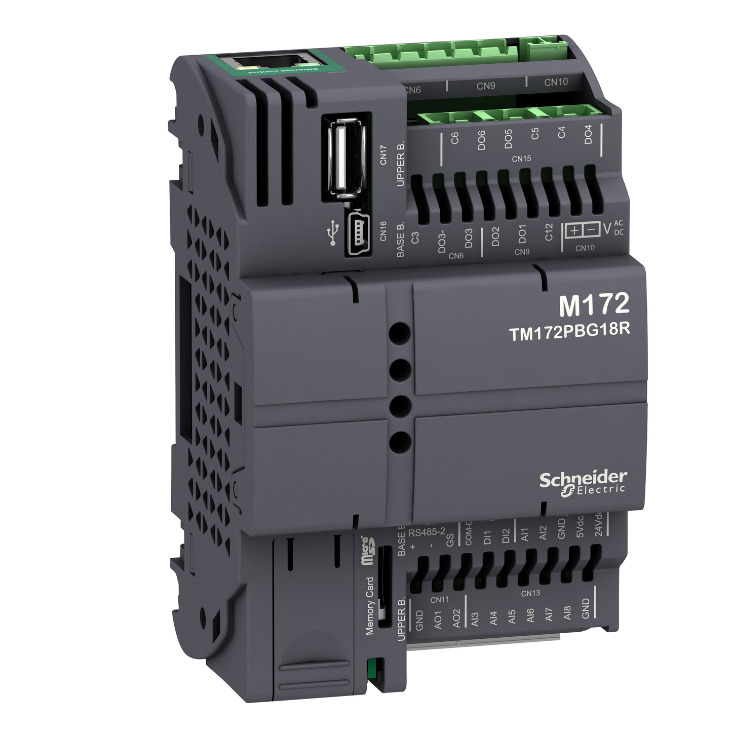 Schneider Electric-TM172PBG18R-M172 PERF. BLIND 18 I/OS, ETH, 2 RS485 M172 PERF. BLIND 18 I/OS, ETH, 2