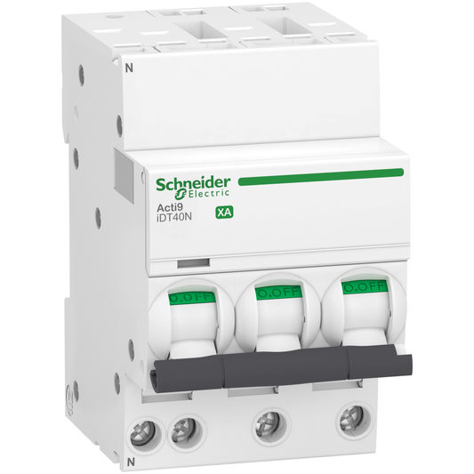 Schneider Electric-A9PA4725-Acti9 iDT40N XA - Disjoncteur modulaire - auto/vis - 3P+N - 25A - C - 6000A/10kA
