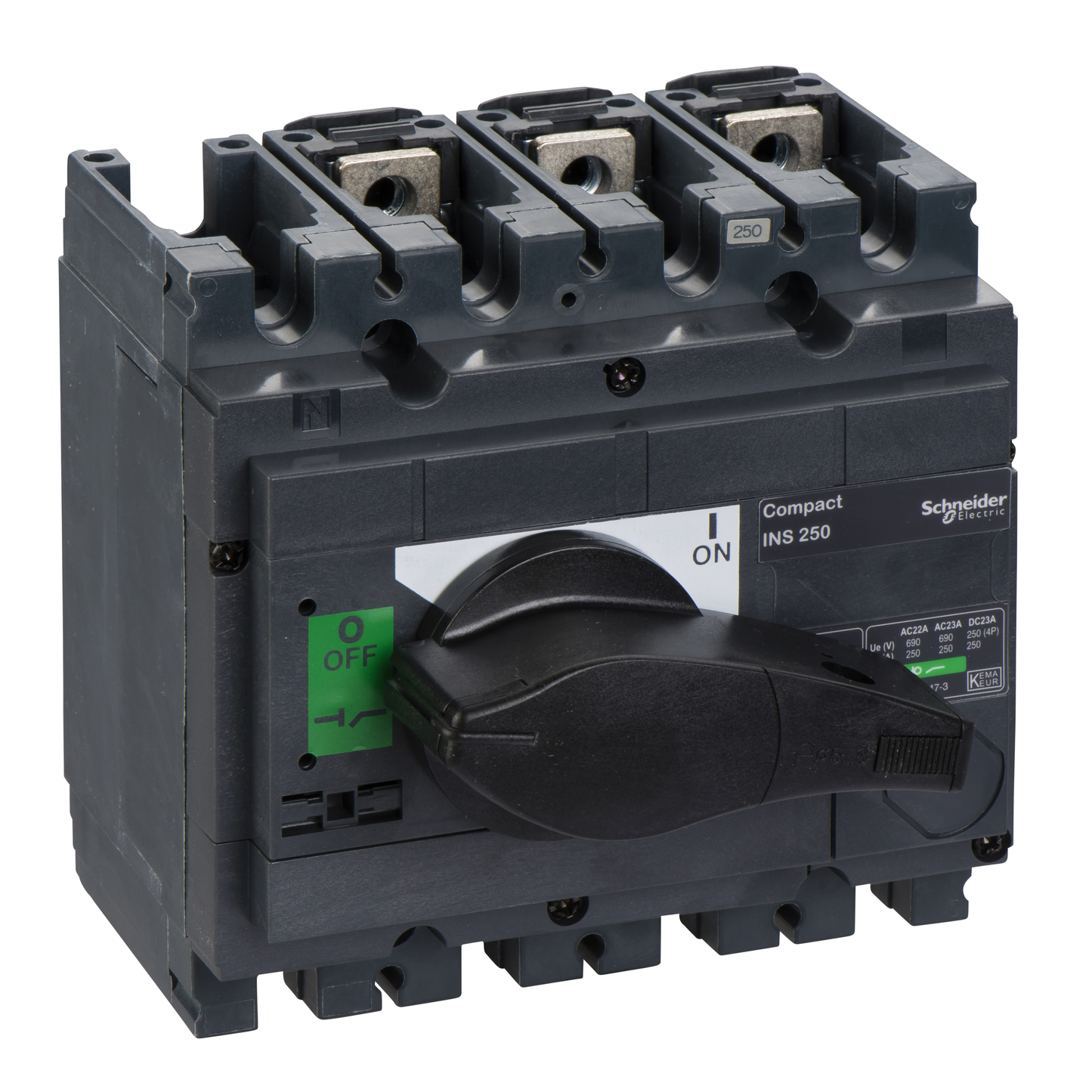 Schneider Electric-31106-ComPacT INS - Interrupteur sectionneur - INS250 3P 250A - poignée noire