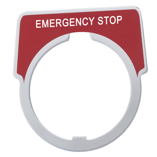 Schneider Electric-9001KN205-Harmony 9001K - étiquette - Ø30 - 40x43mm - EMERGENCY STOP