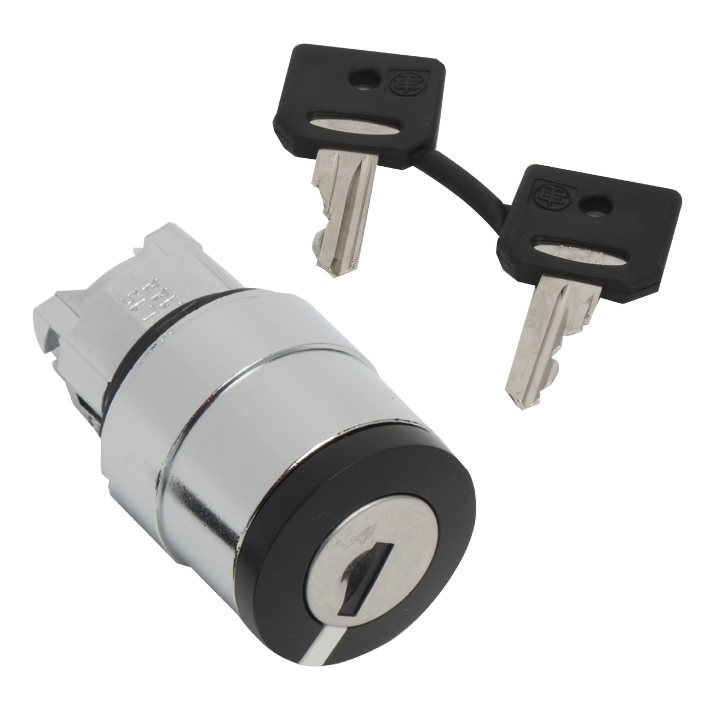 Schneider Electric-ZB4BG420-Harmony XB4 - tête bouton tournant à clé 3131A - Ø22 - 2 pos fix - retr GD