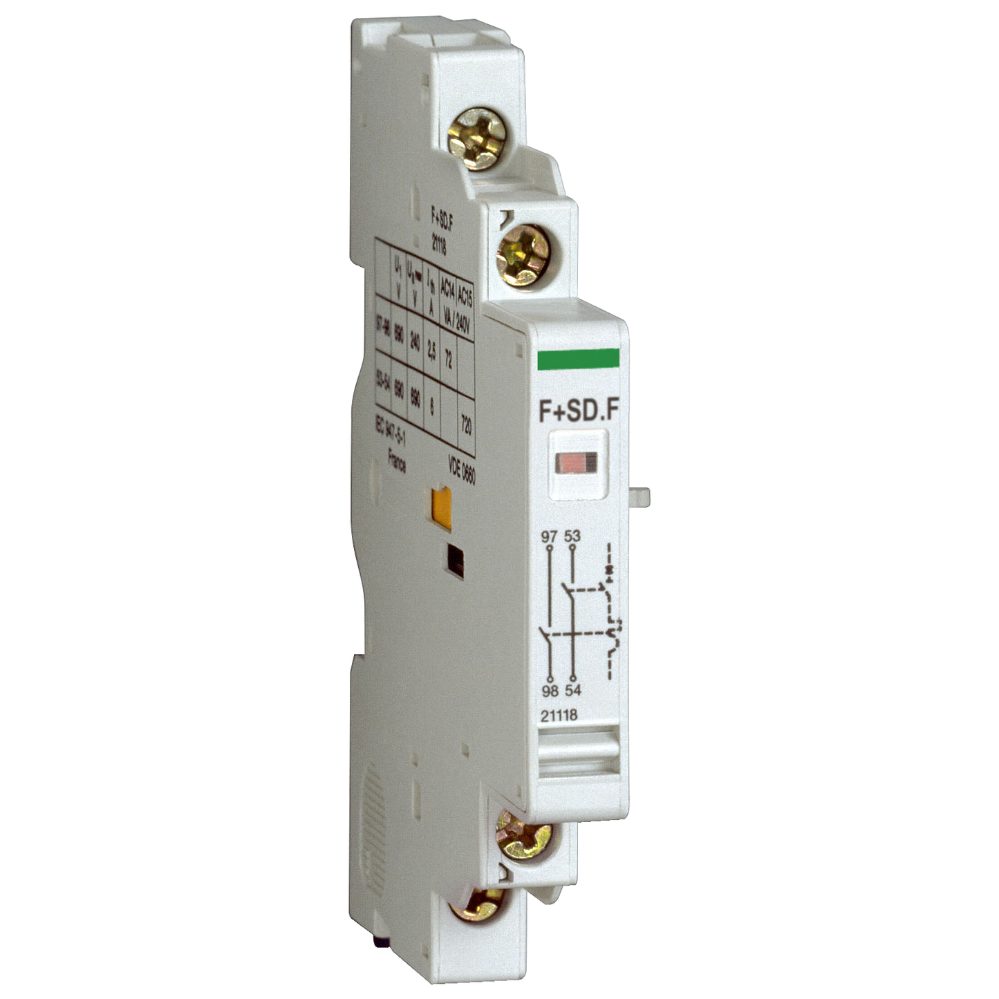 Schneider Electric-21119-P25M - contact auxiliaire - 1O+1SD F - 415V - 2.2A
