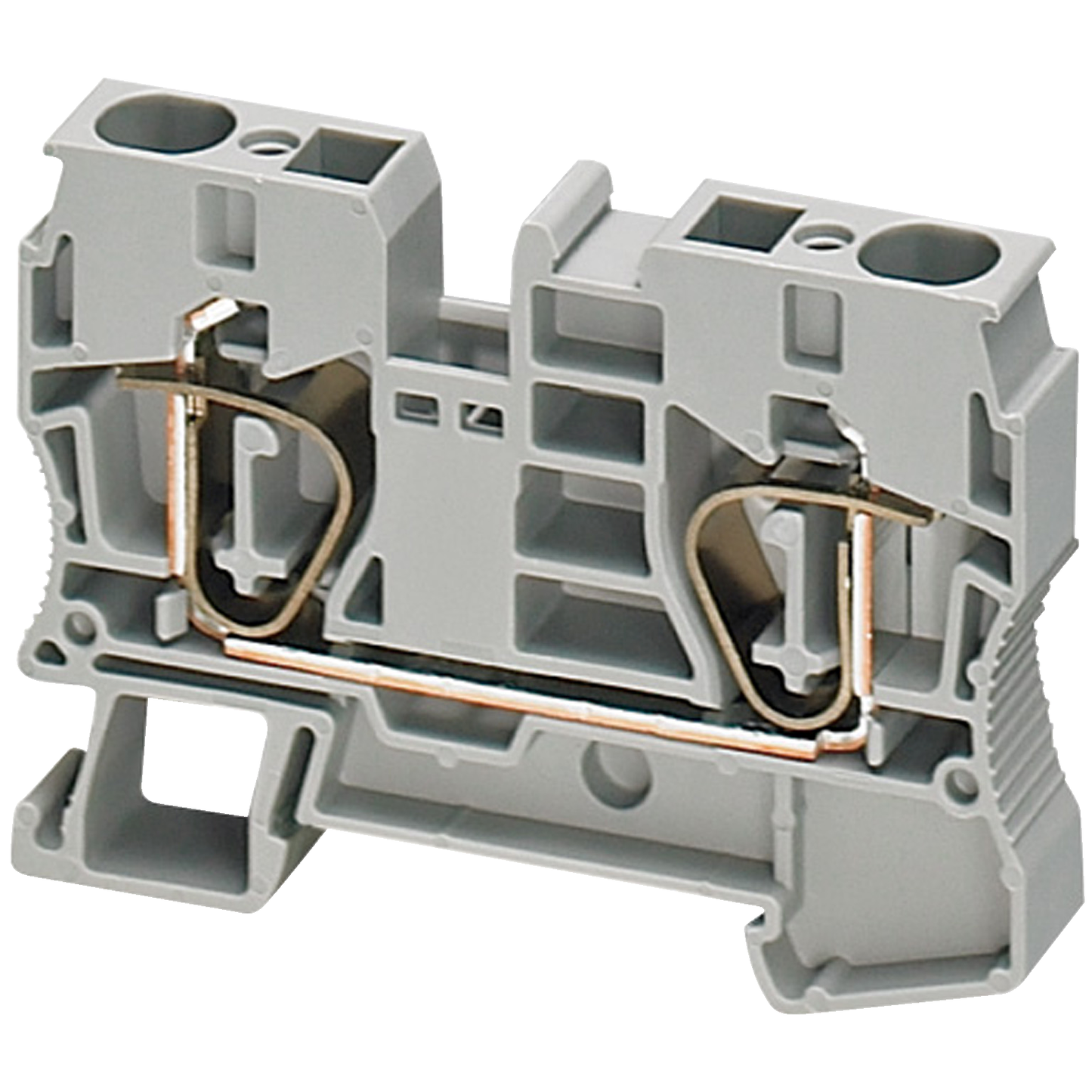 Schneider Electric-NSYTRR102-Borne à ressort - passant - 2 points - 10mm² - gris