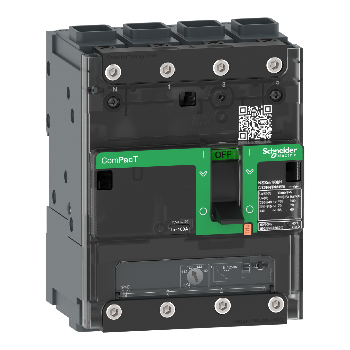 Schneider Electric-C11F4TM050L-ComPacT NSXmF - disjoncteur - TM-D 50A - 4P4D - 36kA - borne EverLink