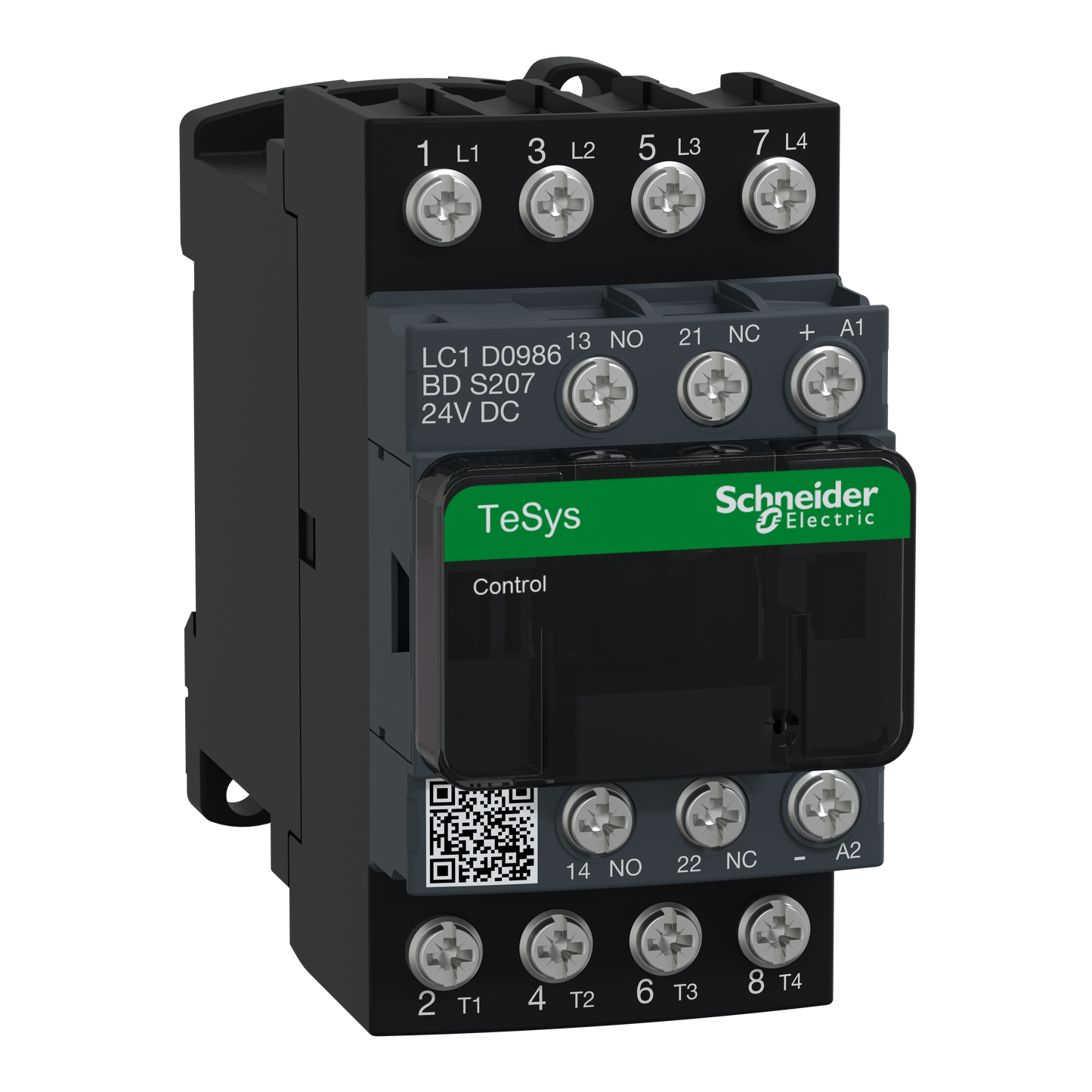 Schneider Electric-LC1D0986BDS207-TeSys D - Contacteur tesys lc1d 4p 2f plus 2o ac1 440v 25 a bobine 24 v cc