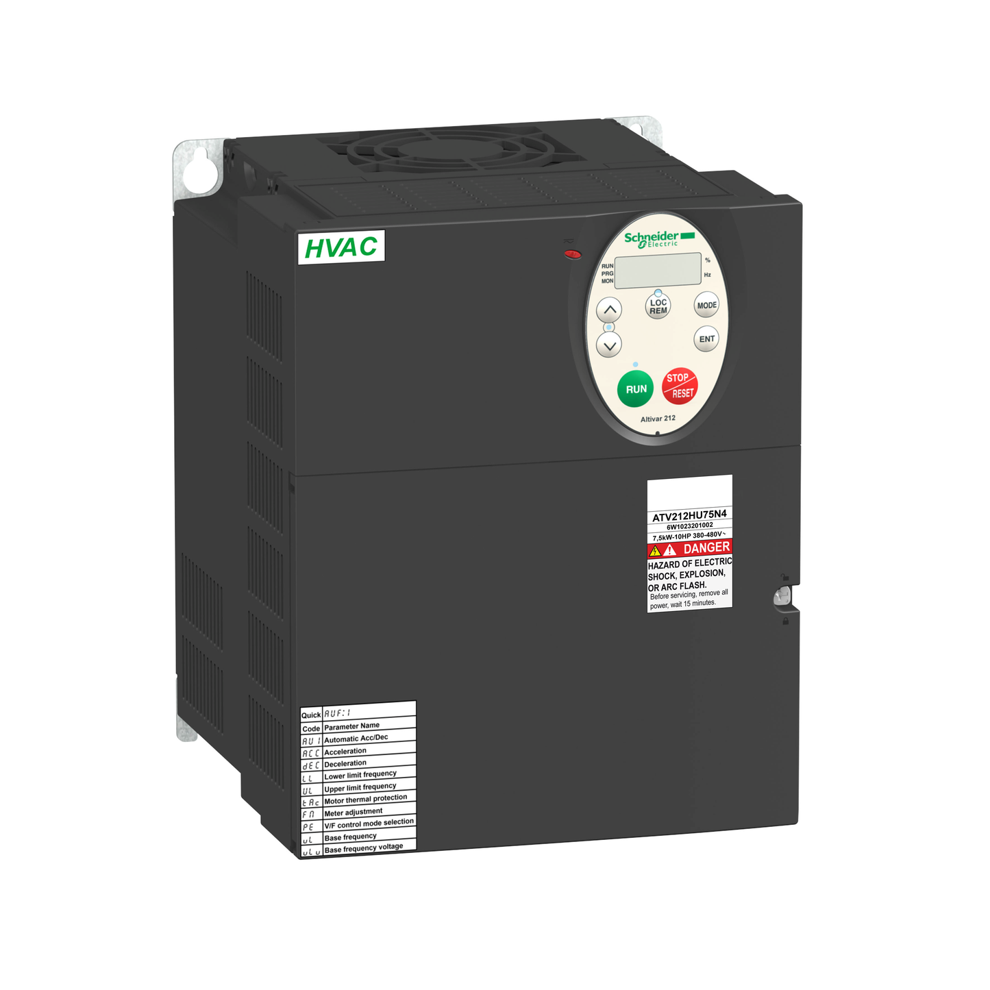 Schneider Electric-ATV212HU75N4-Altivar - ATV212 variateur de vitesse - 3ph - 7,5kW - 10hp - 480V - CEM - IP21