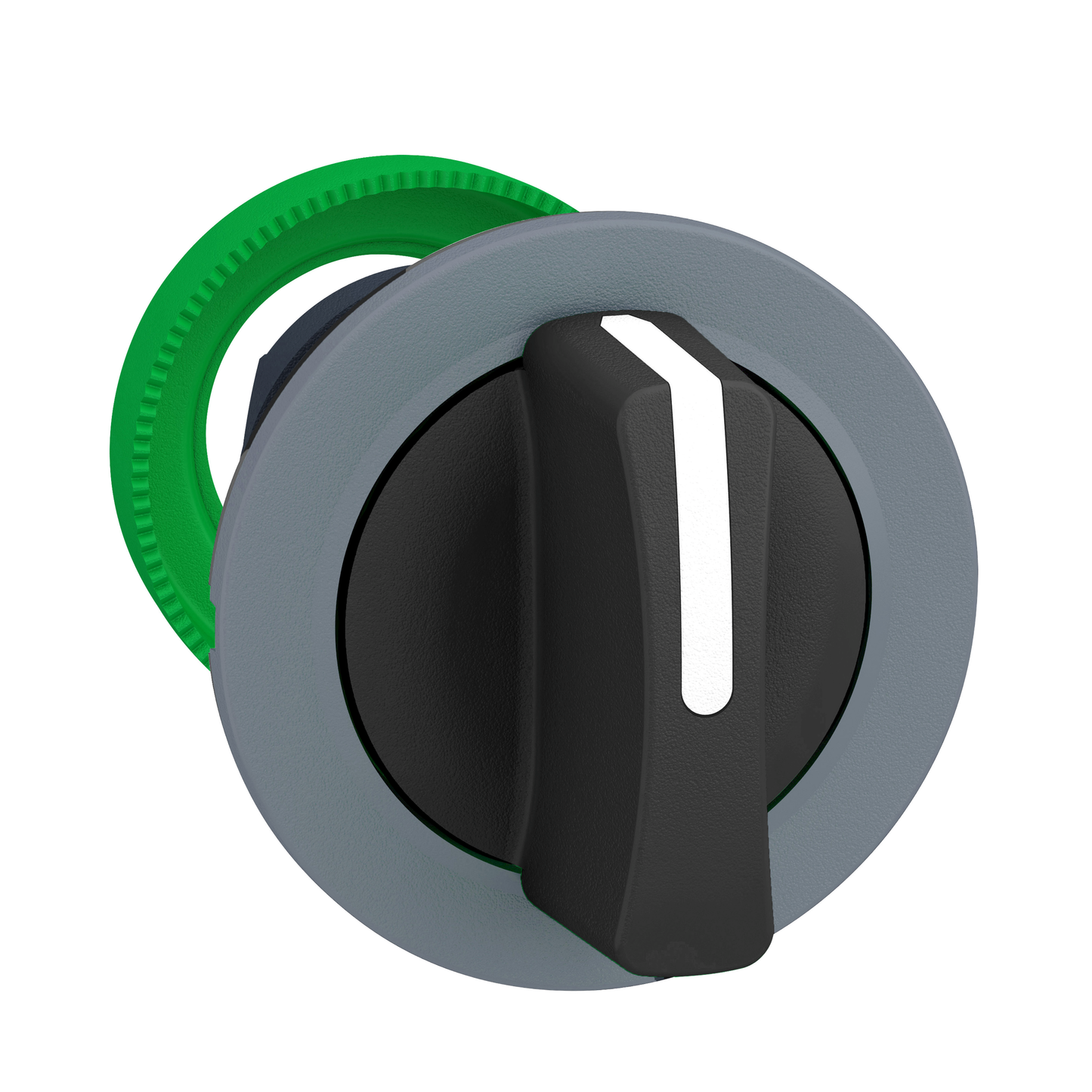 Schneider Electric-ZB5FD3C0-Harmony XB5 - tête bouton tournant - Ø22 - col flush grise - 3 pos fixes - noir