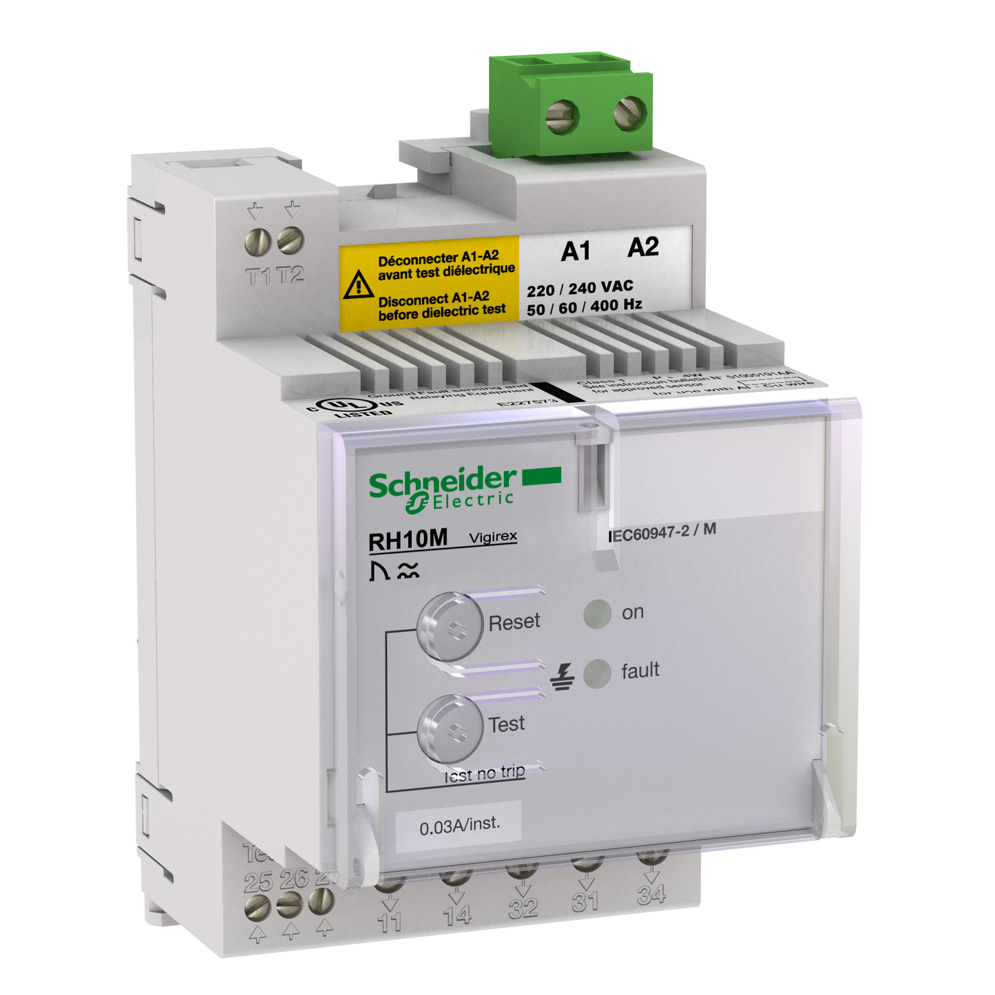 Schneider Electric-56145-VigiPacT - Vigirex - RH10M 380-415VAC sensibilité 0,3A instantané
