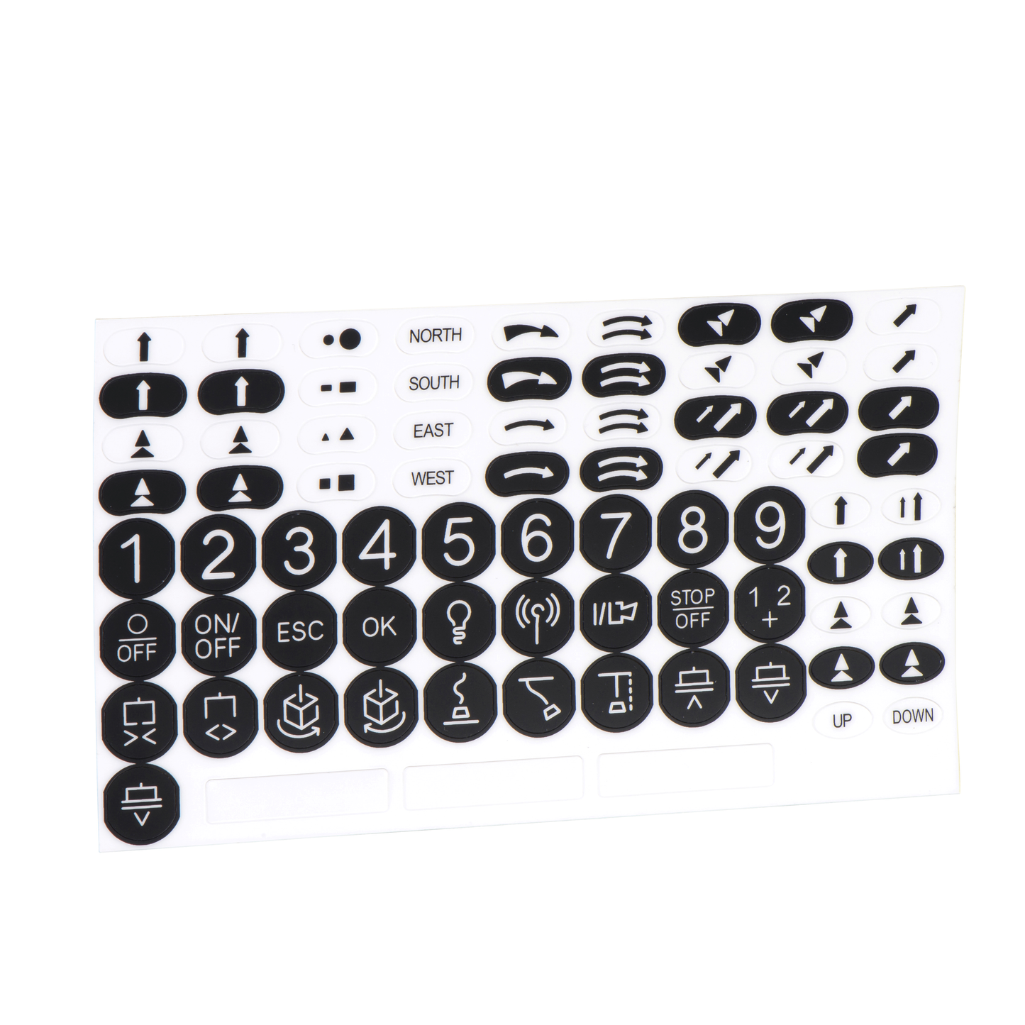 Schneider Electric-ZARC07-eXLhoist - kit d'étiquettes adhésives N&B pour commande radio ZART