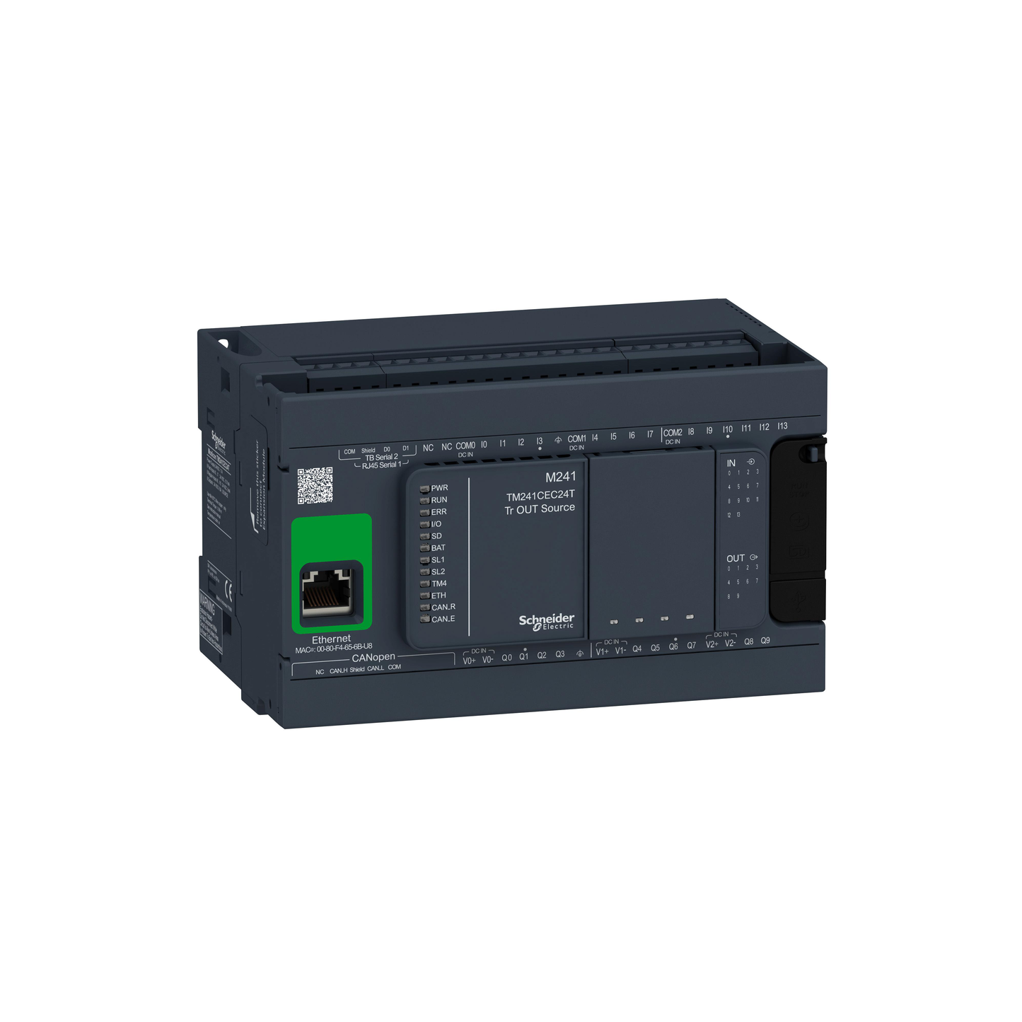 Schneider Electric-TM241CEC24T-M241 24E-S PNP ETH .CA 24
