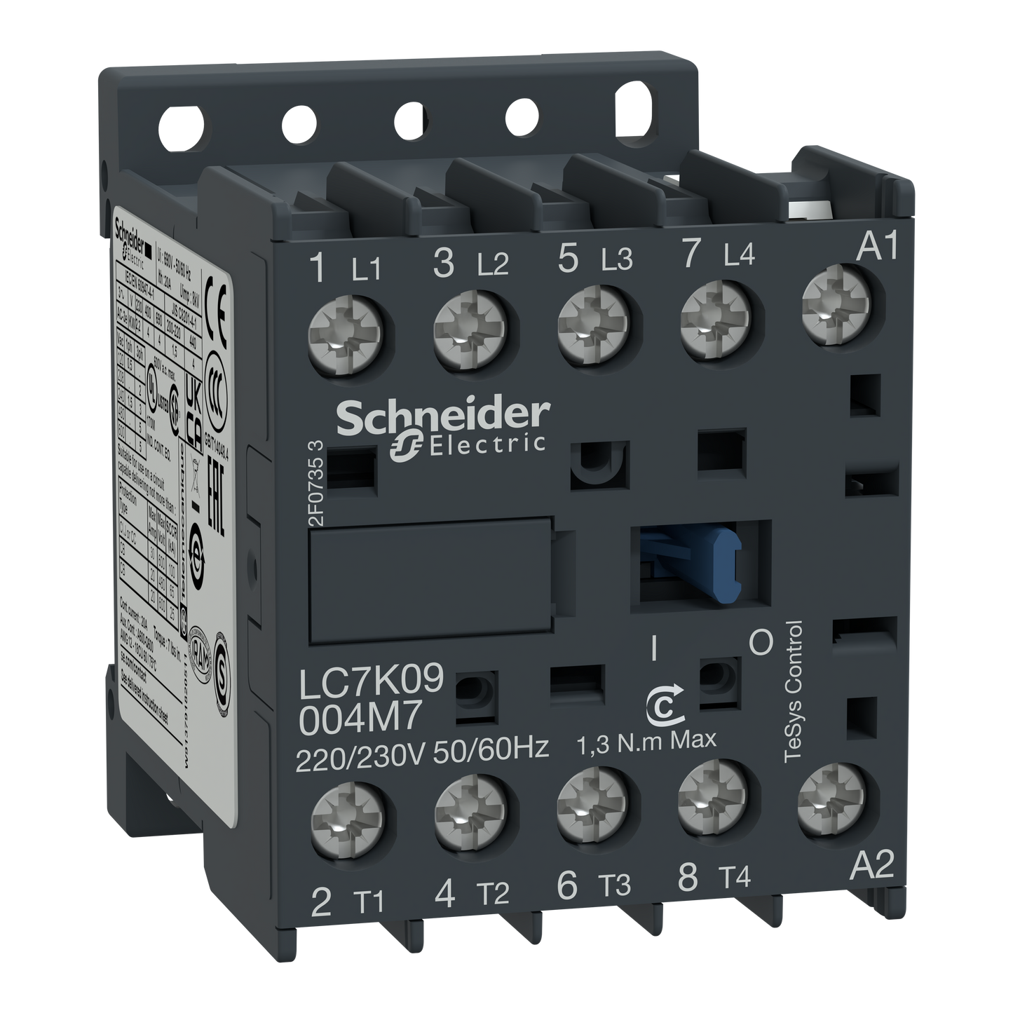 Schneider Electric-LC7K09004M7-TeSys LC7K - contacteur - 4P - AC-1 440V - 20A - bobine 220Vca