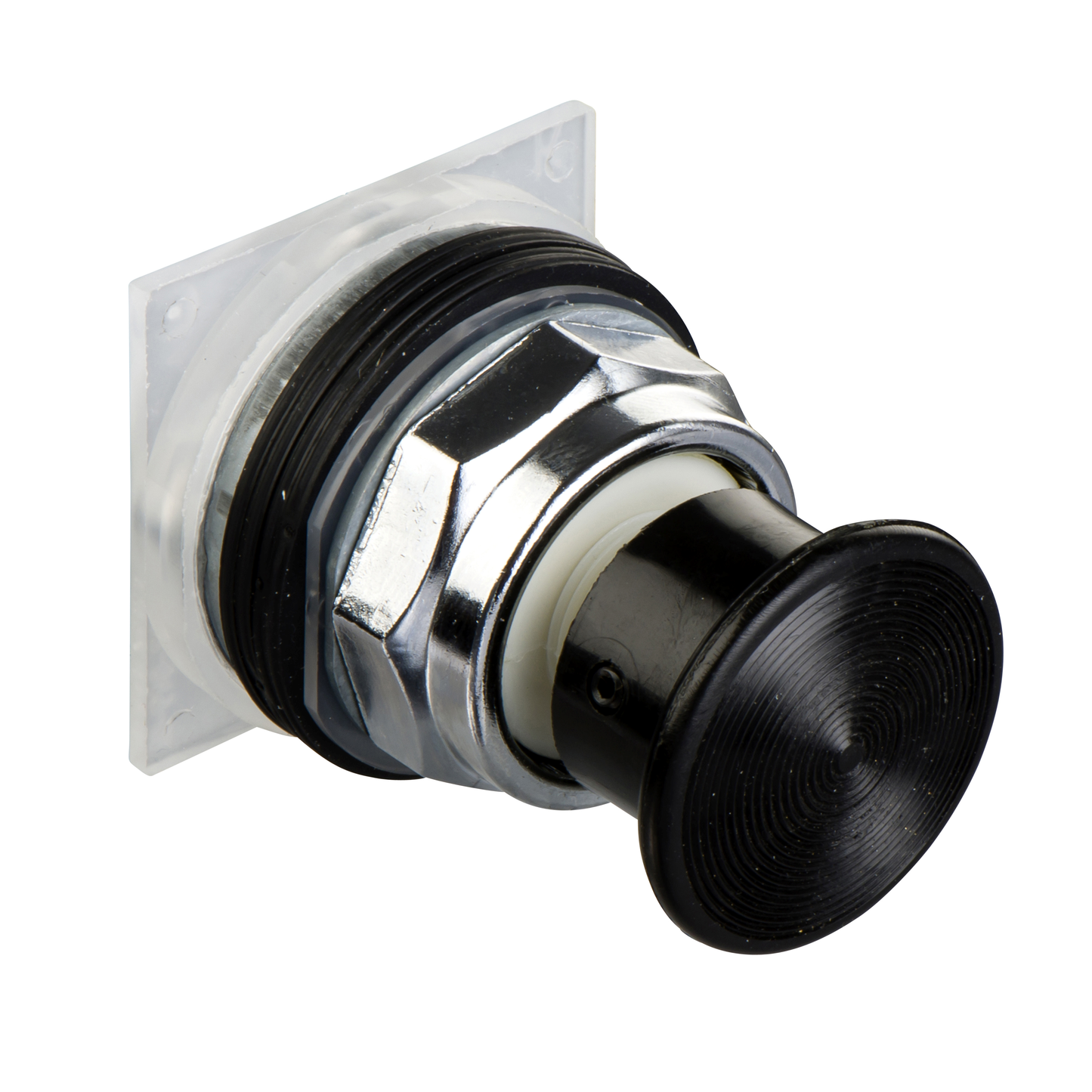 Schneider Electric-9001KR24B-Harmony 9001K - BP coup poing non lum.- clips.- noir - Ø30 - rond - momentané