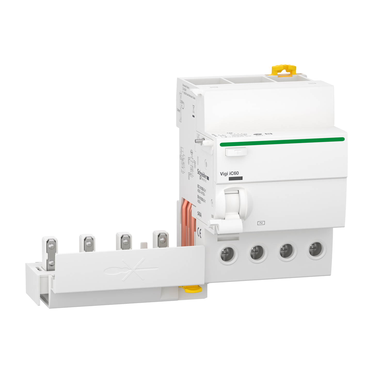 Schneider Electric-A9Q14440-Acti9 Vigi iC60 - Bloc diff - 4P 40A 300mA - 230Vca à 400Vca - Type AC