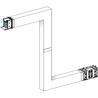 Schneider Electric-KSA630DZE43F-Canalis KSA - Zed vertical coupe feu 630A - 3 côtés ajustables 300-800mm