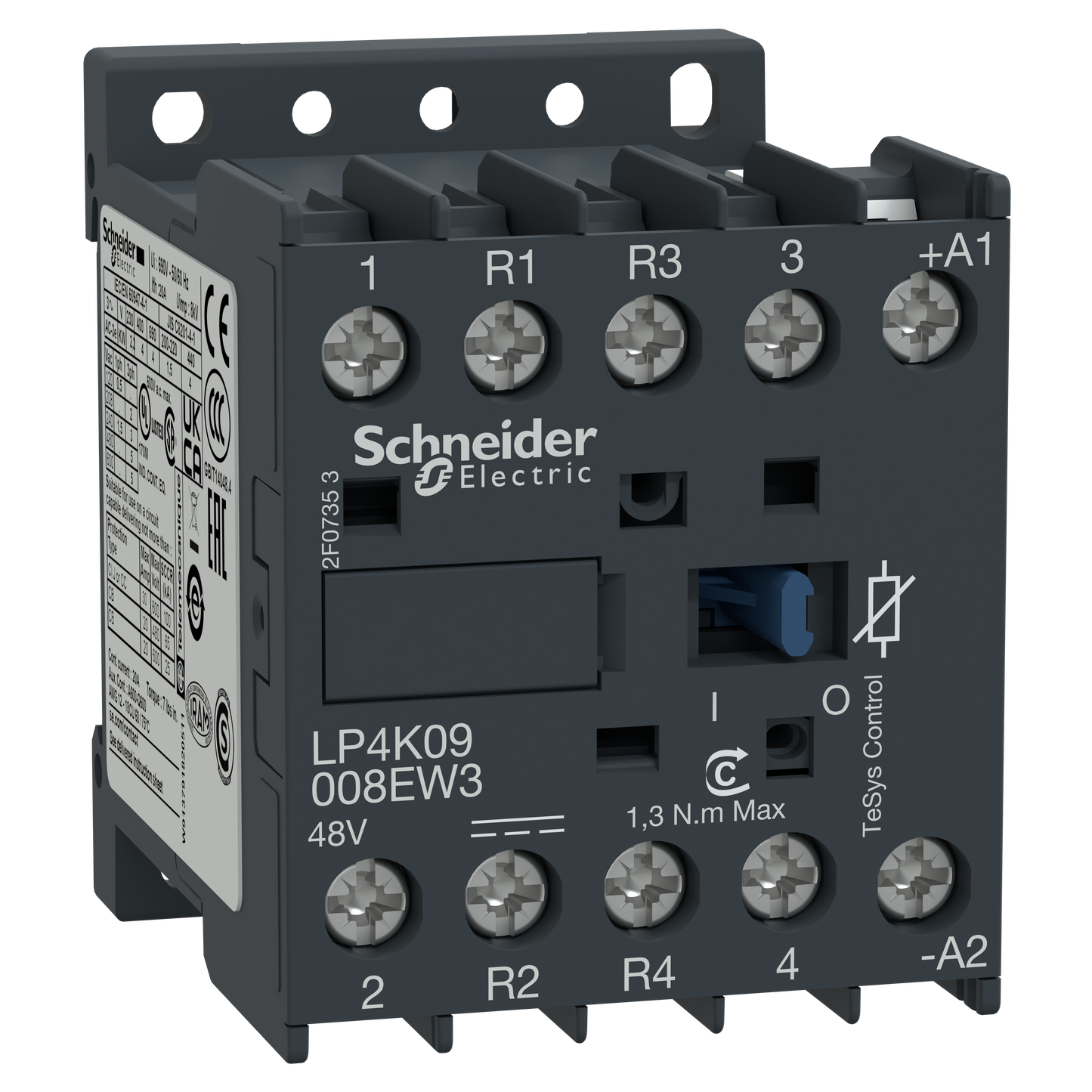 Schneider Electric-LP4K09008BW3-TeSys LP4K - contacteur - 4P (2F+2O) - AC-1 440V - 20A - bobine 24Vcc