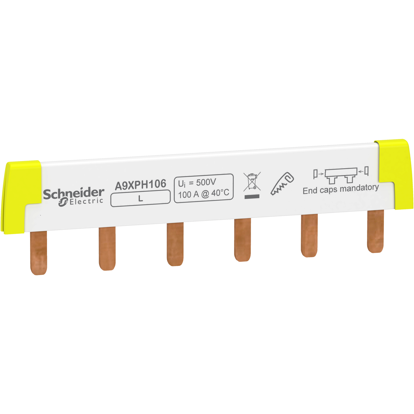 Schneider Electric-A9XPH106-box of 20 *  PEIGNE RACC 1P 100A 6MOD