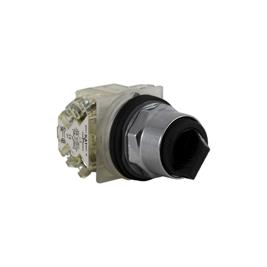 Schneider Electric-9001KS11BH2-Harmony 9001K - sélecteur noir - Ø30 - avec bouton - 2 positions - 2F+2O
