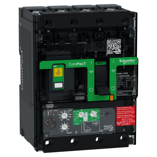 Schneider Electric-C12E44V160B-NSXmE DISJV 4P MIC4.1 160A COS