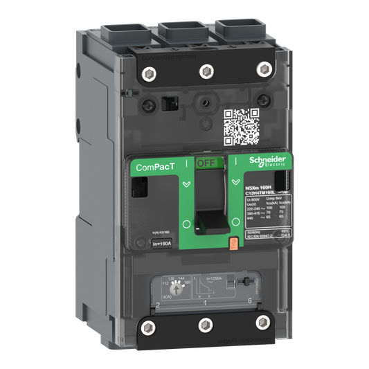 Schneider Electric-C11B3TM080L-ComPacT NSXmB - disjoncteur - TM-D 80A - 3P3D - 25kA - borne EverLink