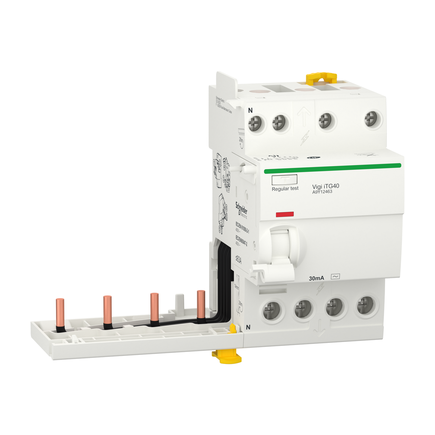 Schneider Electric-A9Y12463-Acti9 iTG40 - Bloc dif. Vigi Tête de groupe - 4P - 63A - 30mA - Type AC