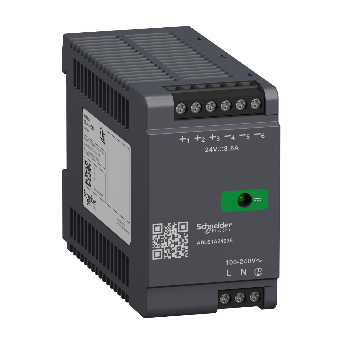 Schneider Electric-ABLS1A24038-Modicon ABL - alimentation à découpage - 3,8A - 100à240Vca mono/biphasé - 24Vcc
