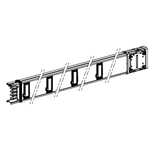 Schneider Electric-KSA250ED4208-Canalis KSA - élément droit 250A - 2m - 8 fenêtres