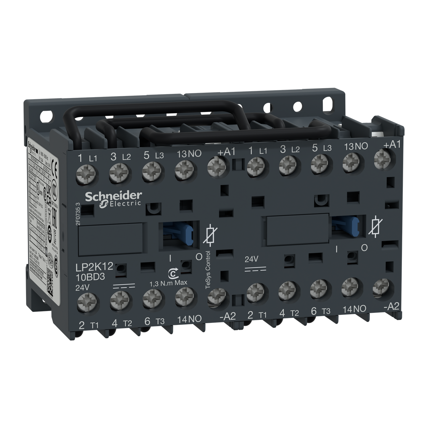 Schneider Electric-LP2K1210BD3-TeSys LP2K - contacteur inverseur - 3P - AC-3 440V - 12A - bobine 24Vcc