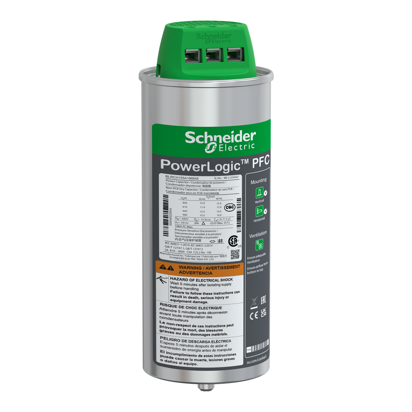 Schneider Electric-BLRCH155A186B48-VarPlusCAN condensateur HDY 15.5kvar 480V