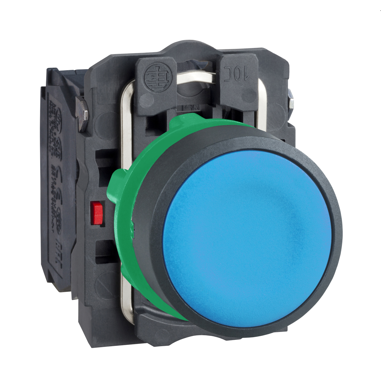 Schneider Electric-XB5AA65-Harmony XB5 - bouton poussoir impulsion - Ø22 - bleu - 1O+1F - vis étrier
