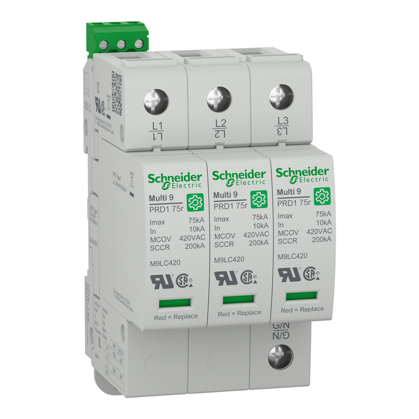 Schneider Electric-M9L43600-Multi 9 PRD1 75r 3P T1 347/600V Parafoudre debro UL1449