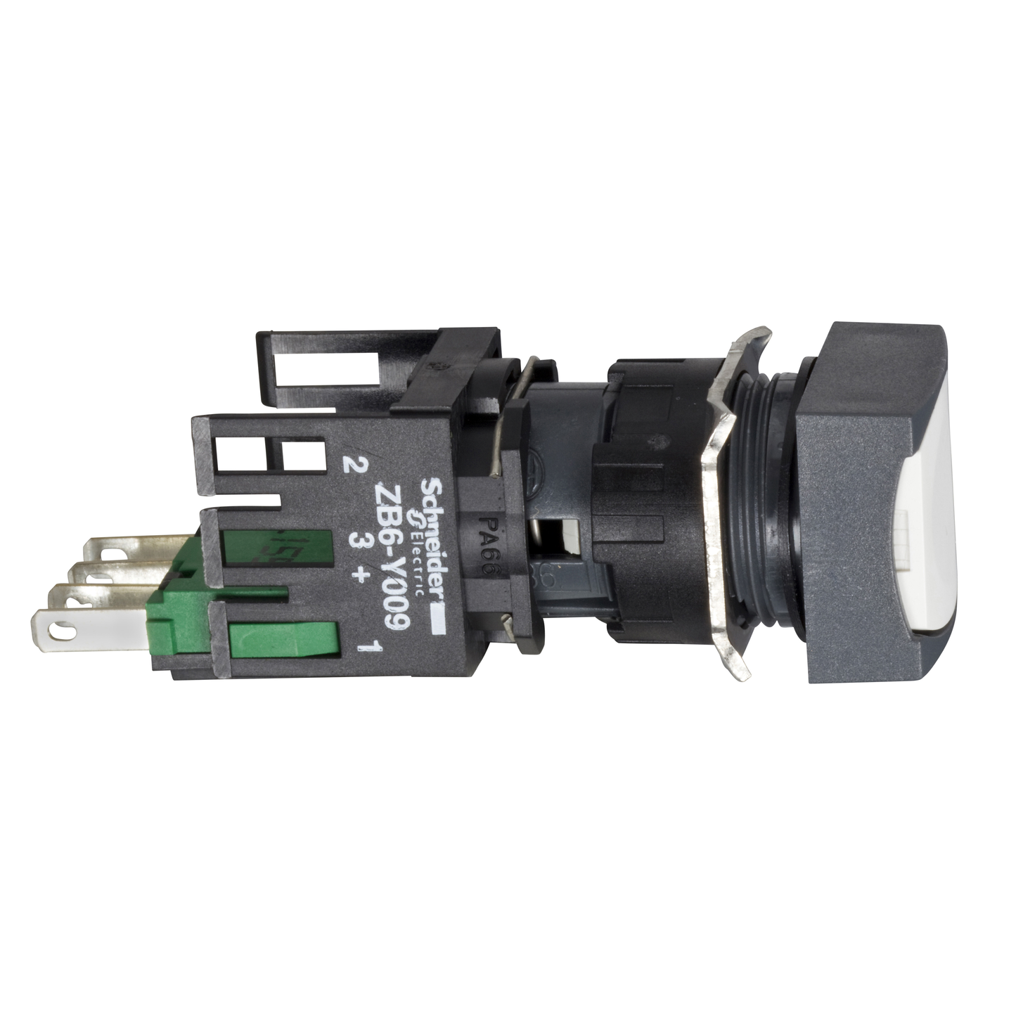 Schneider Electric-XB6CA11B-Harmony XB6 - bouton-poussoir - Ø16mm - à impulsion affleurant - 1F - blanc