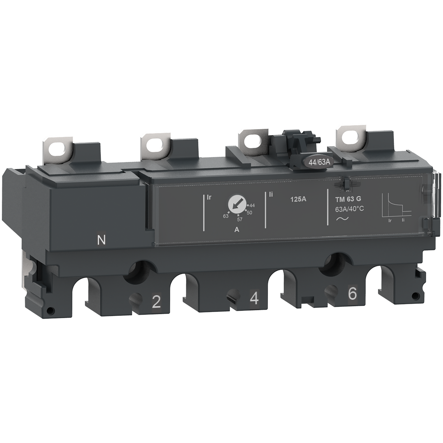 Schneider Electric-C164MG125D-ComPacT NSX - Déclencheur magnéto-thermique TM-DC-G 125A - 4P4D pour NSX160DC